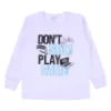 Camiseta Manga Longa Infantil Gijo Meia Malha Estampada