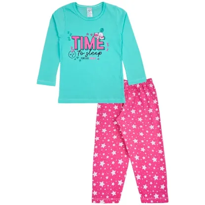 Pijama Infantil Menina Time To Sleep Verde