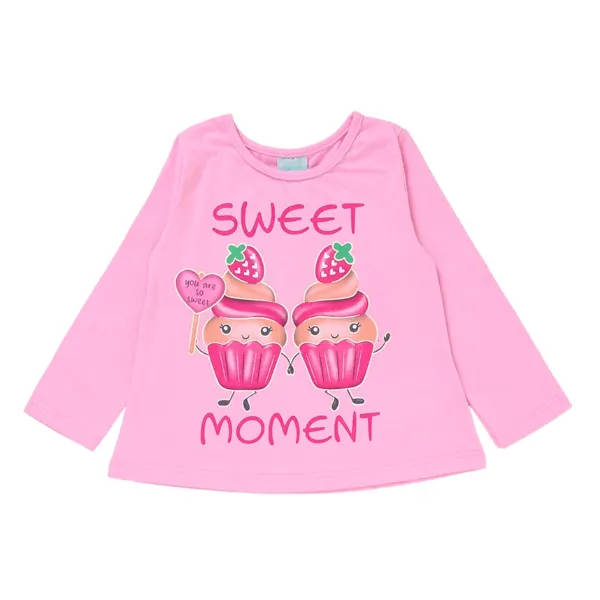 Pijama Kyly em Meia Malha com Estampa de Cup Cake