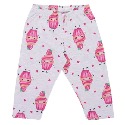Pijama Kyly em Meia Malha com Estampa de Cup Cake