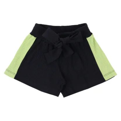Short Fakiini Kids Em Ribana Canelada Detalhe Laço