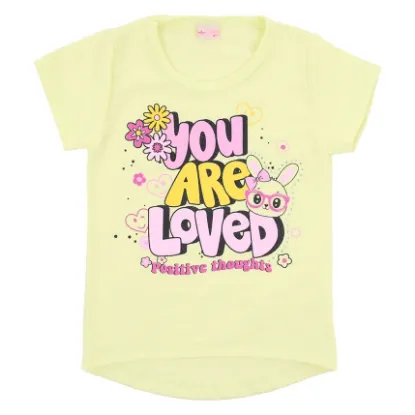 Blusa Infantil Color Girl Mullet Estampa Loved Com Strass