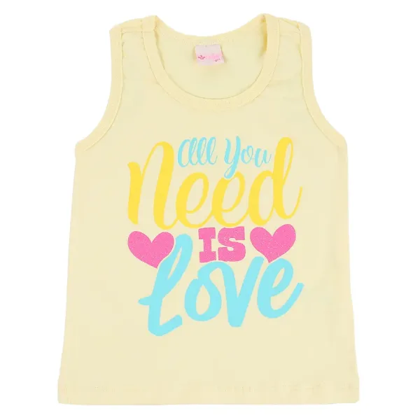 Blusa Regata Infantil Color Girl Estampa Com Strass