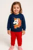 Conjunto Kids Menina Unicorn Marinho